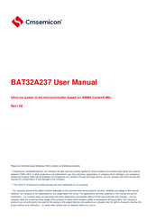 Cmsemicon BAT32A237 User Manual