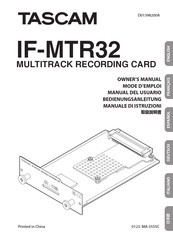 Tascam IF-MTR32 Owner's Manual