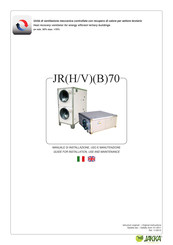 Jakka JRH(B)70/4500 Manual For Installation, Use And Maintenance