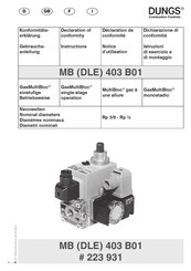 Dungs GasMultiBloc MB 403 B01 Series Instructions Manual