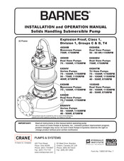 Crane BARNES 8XSHDA Installation And Operation Manual