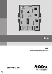 Nidec LEROY-SOMER R120 Installation And Maintenance Manual