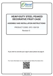 Harrod GFC-128 Assembly And Installation Instructions Manual