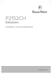 PowerPoint P2152CH Instructions For Installation, Use And Maintenance Manual
