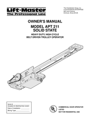 Chamberlain APT 211 Owner's Manual