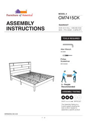 Furniture of America CM7415CK Assembly Instructions Manual