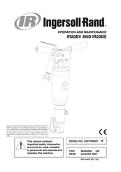 Ingersoll-Rand IR20BV Operation And Maintenance Manual