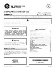 Haier GE NF80DT Installation Instructions Manual