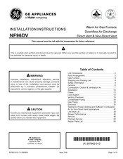 Haier GE NF96DV Installation Instructions Manual