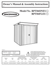 SPACEMAKER RPT84FGEU Owner's Manual & Assembly Instructions