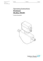 Endress+Hauser dosimass Operating Instructions Manual