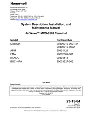 Honeywell JetWave MCS-8562 Installation And Maintenance Manual