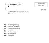 Busch-Jaeger Busch-Wachter DualLINE 6813/11 Series Operating Instructions Manual