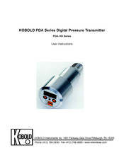 Kobold PDA Series User Instructions