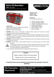 Bergstrom H632 CR Instruction Manual