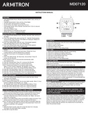 Armitron MD07120 Instruction Manual