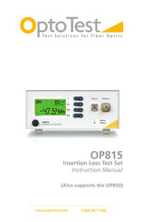 OptoTest OP850 Instruction Manual