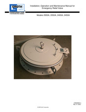 Groth 2050A Installation, Operation & Maintenance Manual