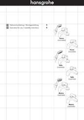 Hans Grohe Focus 315210000 Instructions For Use/Assembly Instructions
