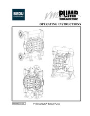 Idex BEDU POMPEN VERSA-MATIC PUMP Elima-Matic E1HP5 Operating Instructions Manual