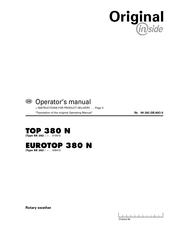 Poettinger EUROTOP 380 N Operator's Manual
