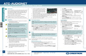 Crestron ATC-AUDIONET Quick Start Manual