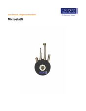 Oxford Instruments MicrostatN User Manual