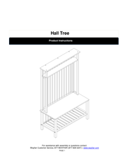 Wayfair Hall Tree Product Instructions