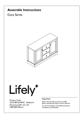 Lifely Coco CCO-SB136-WHT Assemble Instructions