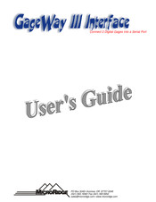 MicroRidge GageWay III User Manual