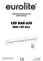EuroLite LED BAR-650 User Manual