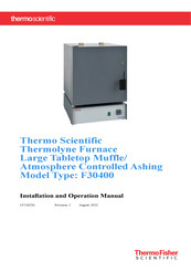 Thermo Scientific F30400 Installation And Operation Manual
