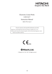 Hitachi UST-5417 Instruction Manual