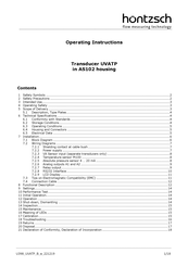 Hontzsch UVATP Operating Instructions Manual