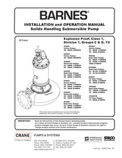Crane BARNES 8XSHDA Installation And Operation Manual