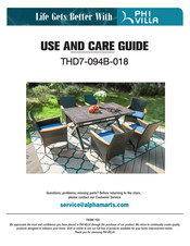 PHI VILLA THD7-094B-018 Use And Care Manual
