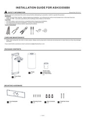 Quoizel ASH33556B0 Installation Manual