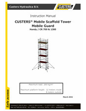 CUSTERS CR 700 Instruction Manual