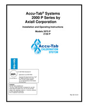 Axiall Accu-Tab 2000 P Series Installation And Operating Instructions Manual