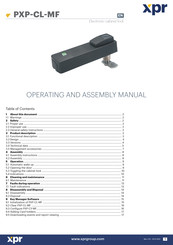 xpr PXP-CL-MF Operating And Assembly Manual
