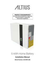 Altius AS-5KW-LB2 Installation Manual