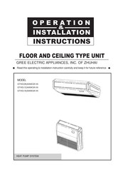 Gree GTHD(18)AANK3A1AI Operation & Installation Instructions