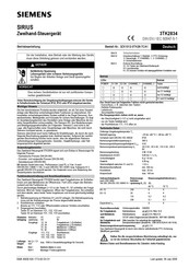 Siemens 3ZX1012-0TK28-7CA1 Operating Instructions Manual