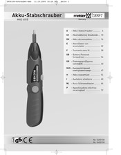 Meister Craft MAS 48 B Power Screwdriver Manuals