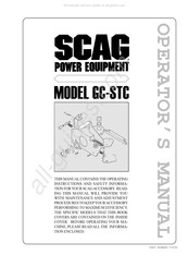 Scag Power Equipment GC-STC Operator's Manual