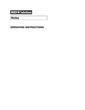 Midi Solutions Relay Operating Instructions Manual