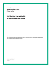 HP HPE StoreEasy 1860 Getting Started Manual