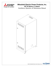 Mitsubishi Electric BC16 Installation, Operation & Maintenance Manual