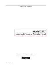 Keithley 7077 Instruction Manual