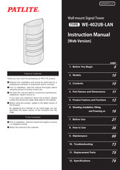 Patlite WE-402UB-LAN Instruction Manual